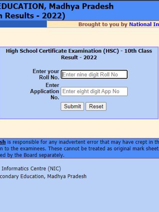 MPBSE 10TH & 12th RESULT 2022 DECLARED Check Live Here-Hindi